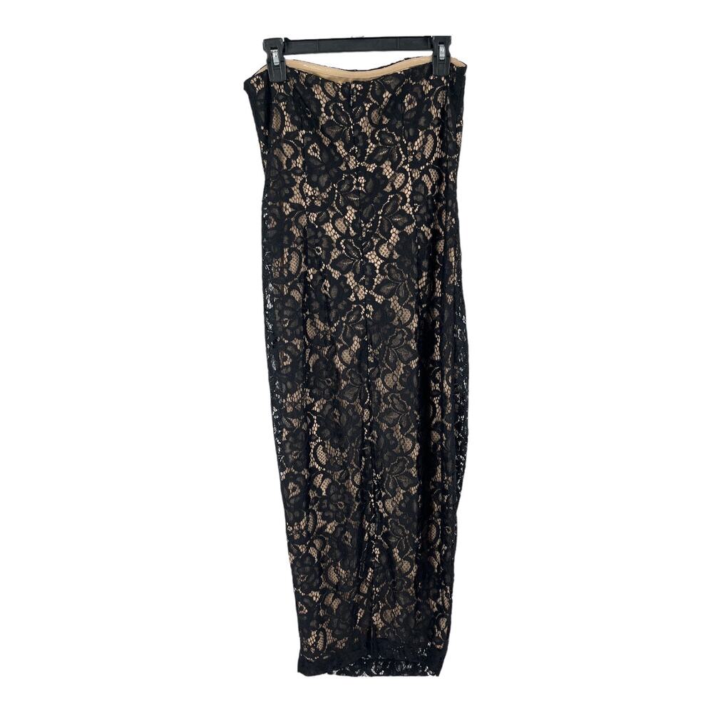 Alexia Admor dress Zelle Lace strapless midi black size 10 - Picture 6 of 8